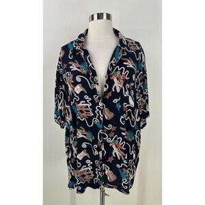 Chicos Design Artisan Boho Western Button Down Shirt